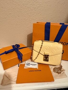 Louis Vuitton Micro Metis Empreinte Leather Jaune Yellow Bag